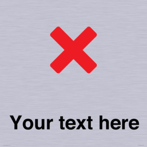 Custom plain background, red cross sign